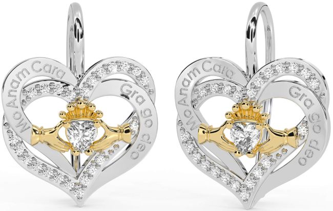Diamond White Yellow Gold Irish 