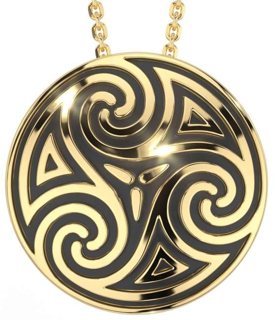Gold Black Rhodium Celtic Necklace