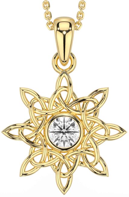 Diamond Gold Celtic Necklace