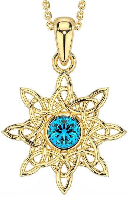 Topaz Gold Celtic Necklace