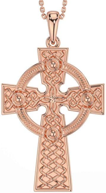 Rose Gold Celtic Cross Necklace