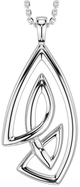 White Gold Celtic Necklace
