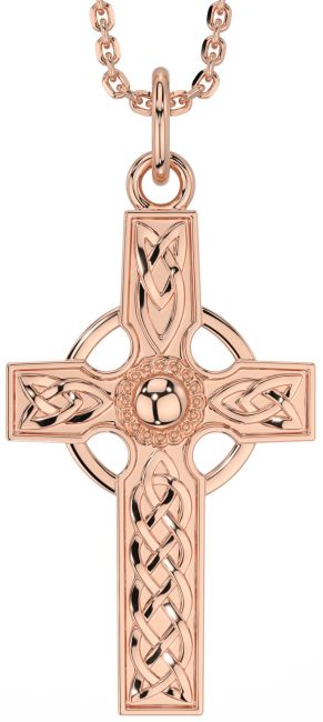 Rose Gold Celtic Cross Necklace