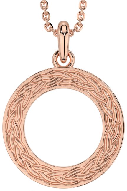 Rose Gold Silver Celtic Necklace