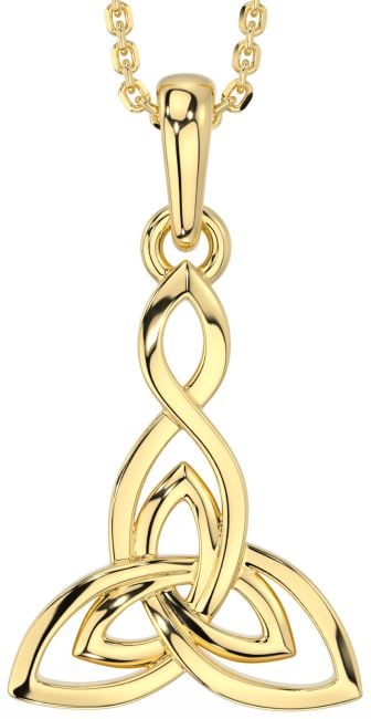 Gold Silver Celtic Trinity Knot Necklace