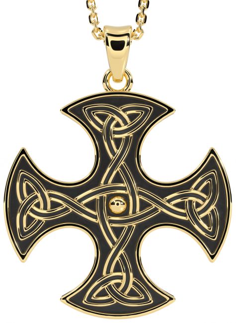 Gold chain with celtic on sale cross