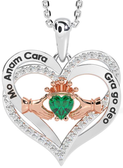 Diamond Emerald Rose Gold Silver Irish 