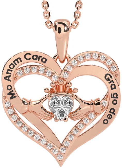 Diamond Rose Gold Silver Irish 