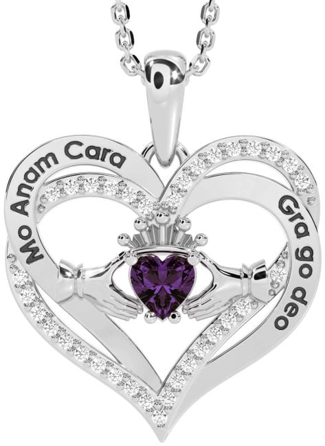 Diamond Alexandrite Silver Irish 