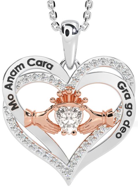 Diamond Rose Gold Silver Irish 