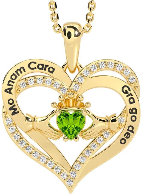 Diamond Peridot Gold Irish 