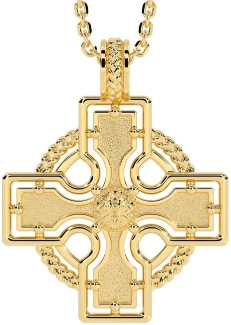 Gold Celtic Cross Necklace