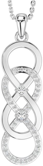 Diamond White Gold Infinity Necklace