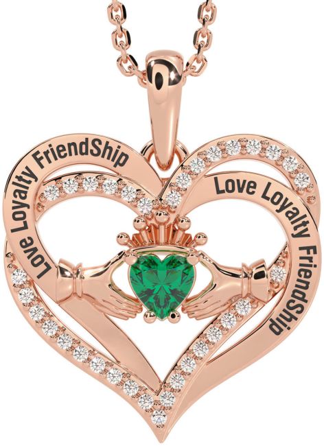 Diamond Emerald Rose Gold Silver Irish 