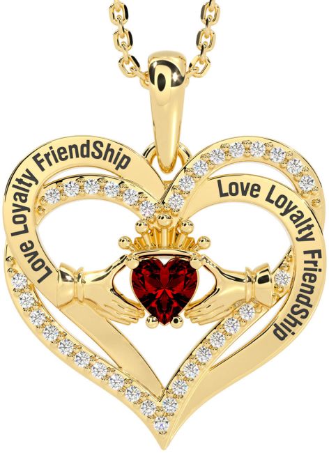 Diamond Garnet Gold Silver Irish 
