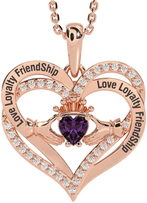 Diamond Alexandrite Rose Gold Irish 
