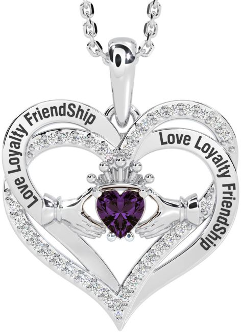 Diamond Alexandrite White Gold Irish 