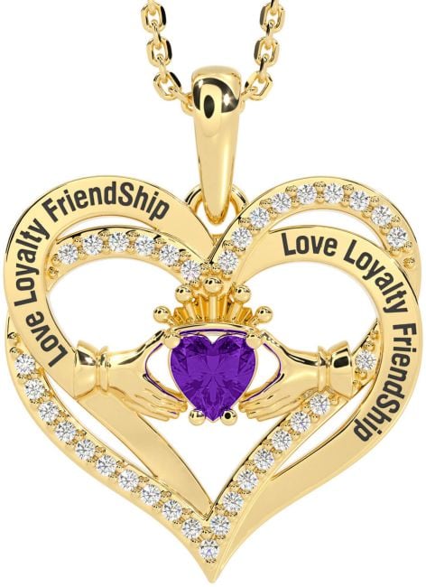Diamond Amethyst Gold Irish 