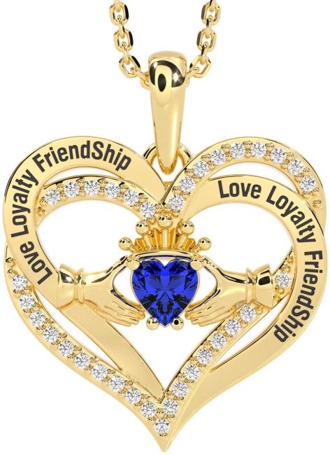 Diamond Sapphire Gold Irish 