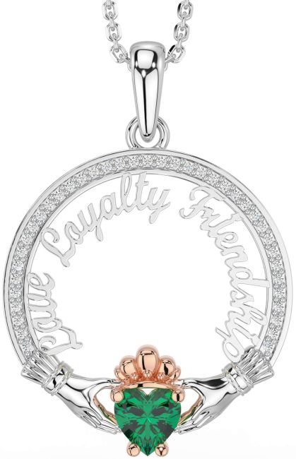 Diamond Emerald Rose Gold Silver Irish 