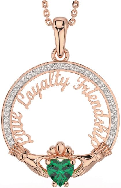 Diamond Emerald Rose Gold Silver Irish 