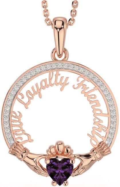 Diamond Alexandrite Rose Gold Irish 