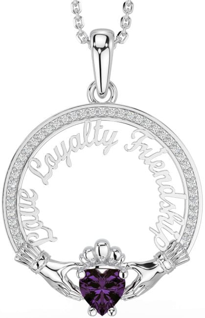 Diamond Alexandrite White Gold Irish 