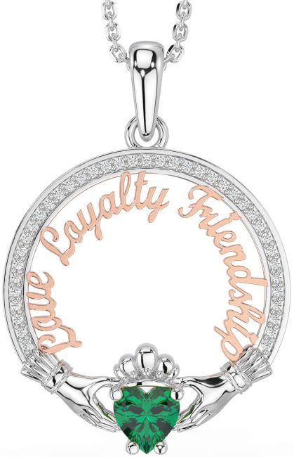 Diamond Emerald Rose Gold Silver Irish 