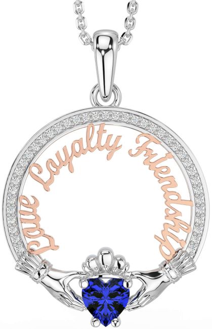 Diamond Sapphire Rose Gold Silver Irish 