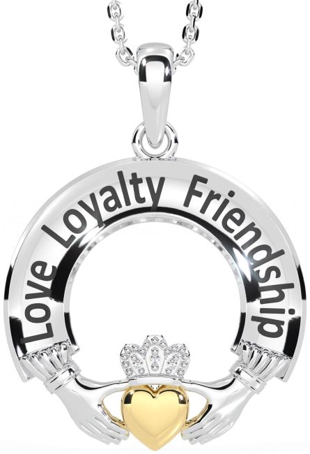 Diamond White Yellow Gold Irish 