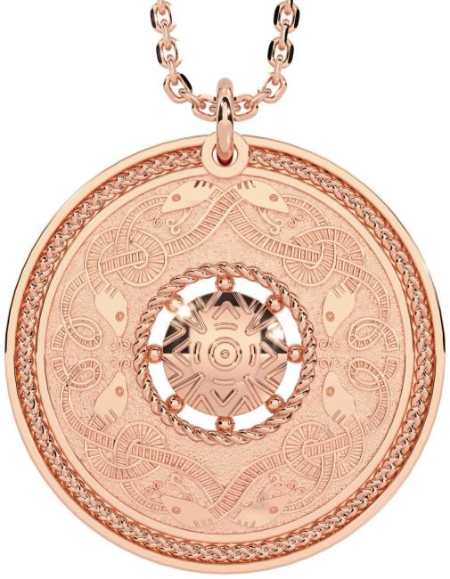 Rose Gold Silver Celtic Warrior Necklace