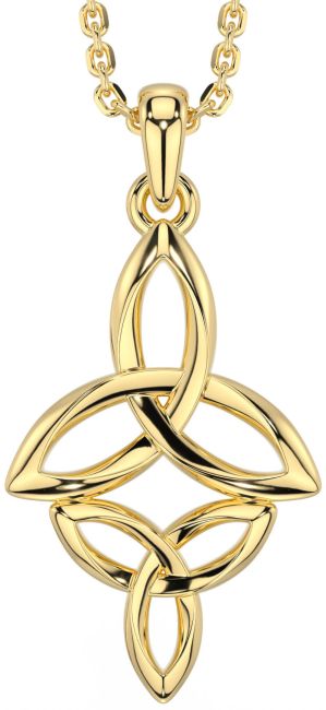 Gold Silver Celtic Trinity Knot Necklace