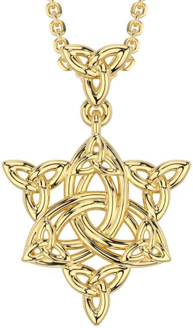 Gold Silver Celtic Trinity Knot Necklace