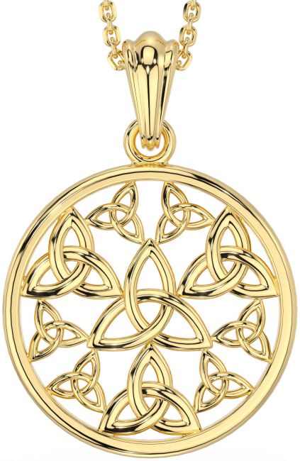 Gold Silver Celtic Trinity Knot Necklace