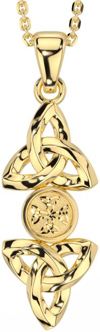 Gold Silver Celtic Trinity Knot Necklace