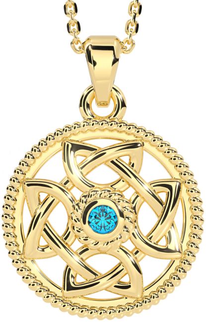 Topaz Gold Celtic Necklace