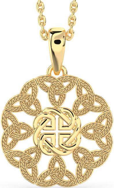 Gold Silver Celtic Trinity Knot Necklace