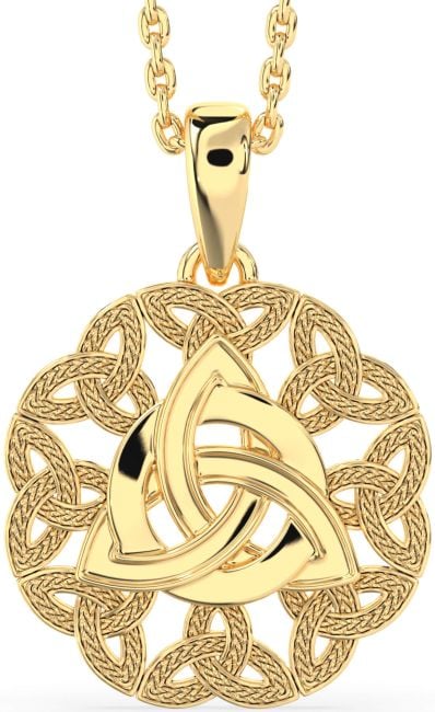 Gold Silver Celtic Trinity Knot Necklace
