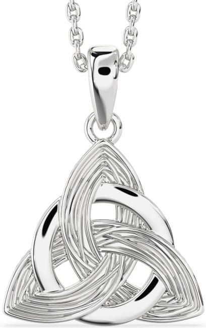 White Gold Celtic Trinity Knot Necklace