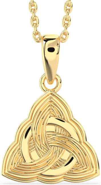 Gold Silver Celtic Trinity Knot Necklace