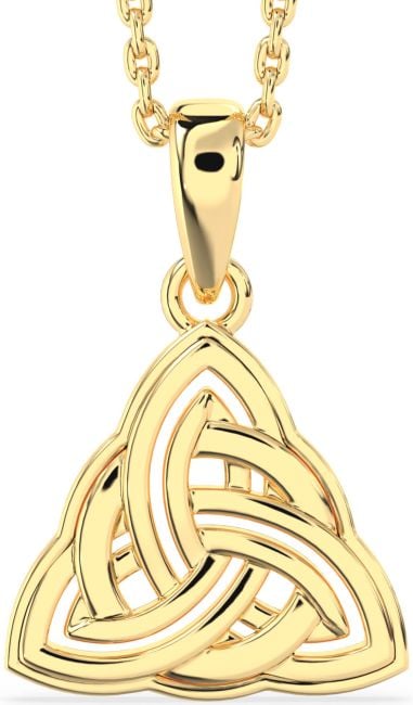 Gold Silver Celtic Trinity Knot Necklace