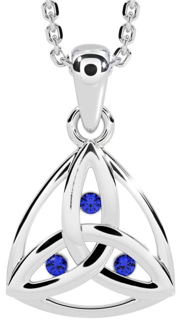 Safir Aur Alb Colier Celtic Trinity Nod