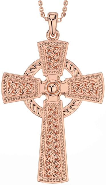 rose gold celtic cross