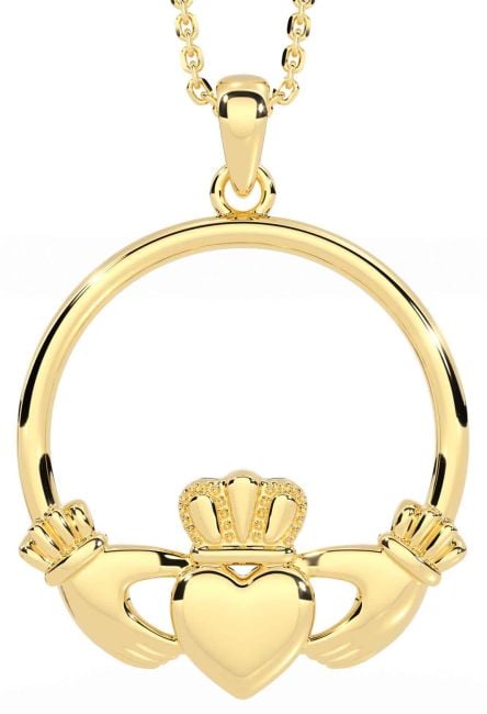Gold Silver Claddagh Necklace