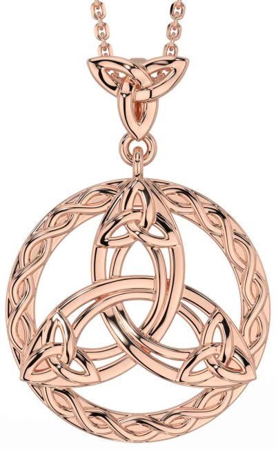 Rose Gold Celtic Trinity Knot Necklace