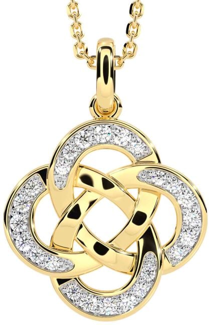 Diamond Gold Celtic Necklace