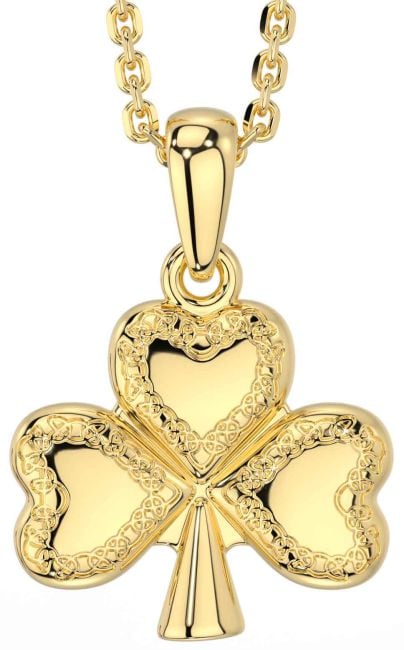 Gold Silver Shamrock Necklace