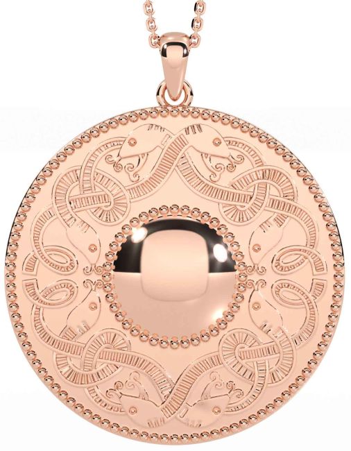 Rose Gold Silver Celtic Warrior Necklace