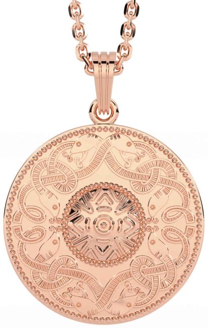 Rose Gold Silver Celtic Warrior Necklace
