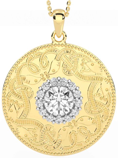 Diamond Gold Celtic Warrior Necklace